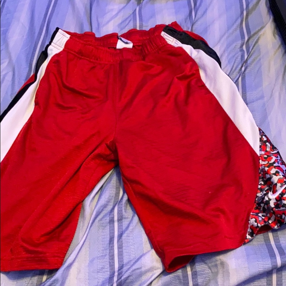 Nike Red Black and White Shorts